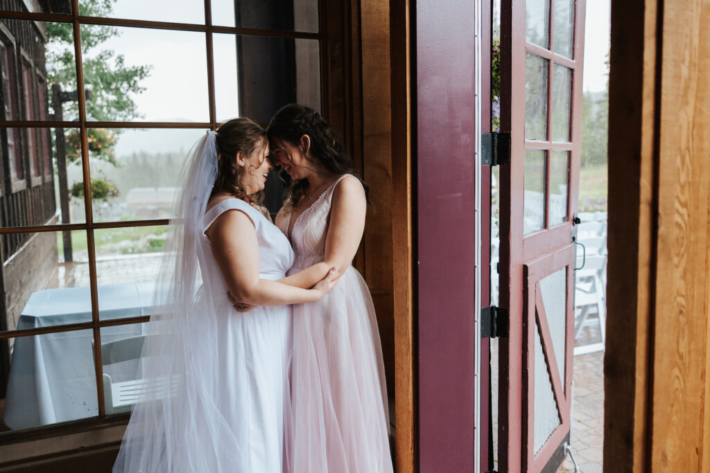 Two Brides in Breckenridge Colorado at Ten Mile station