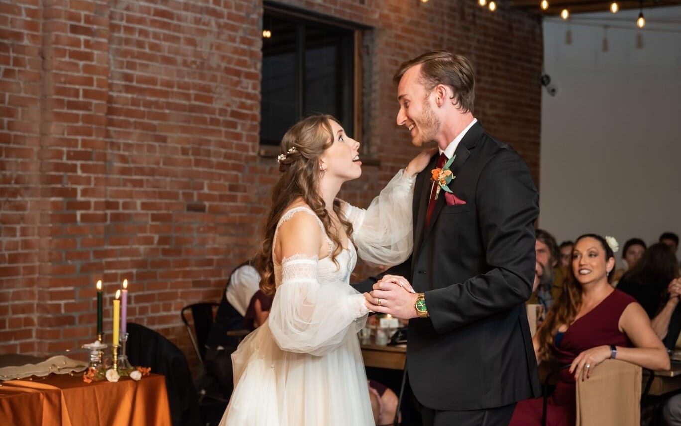 bridal couple dancing in Kansas City at the Union Event Space